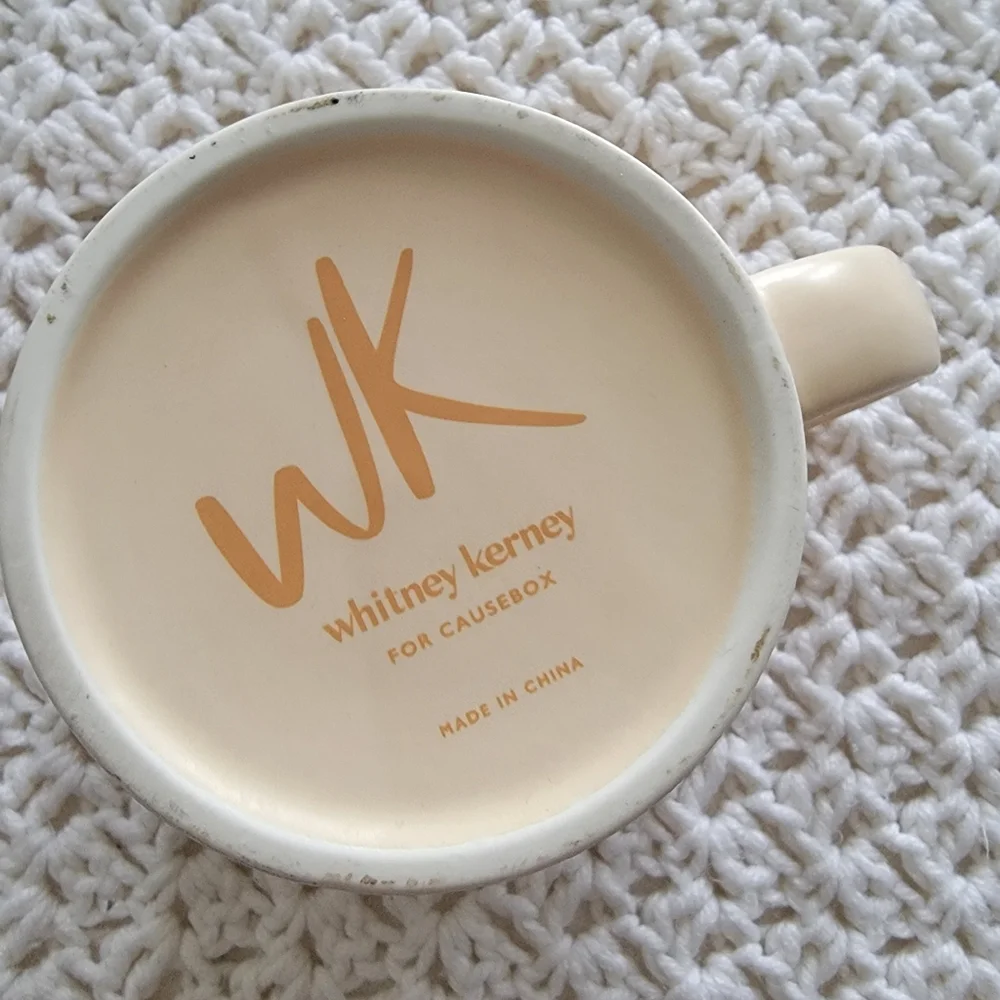 Whitney Kerney for Causebox Coffee Mug Cream/Orange 12oz